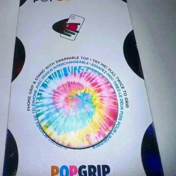 NEW! PopSockets Phone Grip, Rainbow - Tie Dye Design for Phone / One Size - Picture 2 of 7